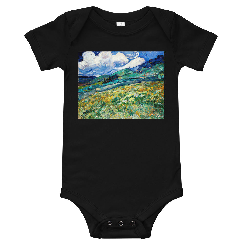 Light Soft Baby Bodysuit - van Gogh: Mountainous Fields Behind St. Paul's Hospital