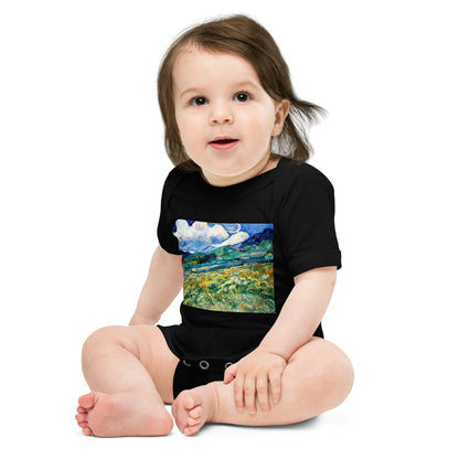 Light Soft Baby Bodysuit - van Gogh: Mountainous Fields Behind St. Paul's Hospital