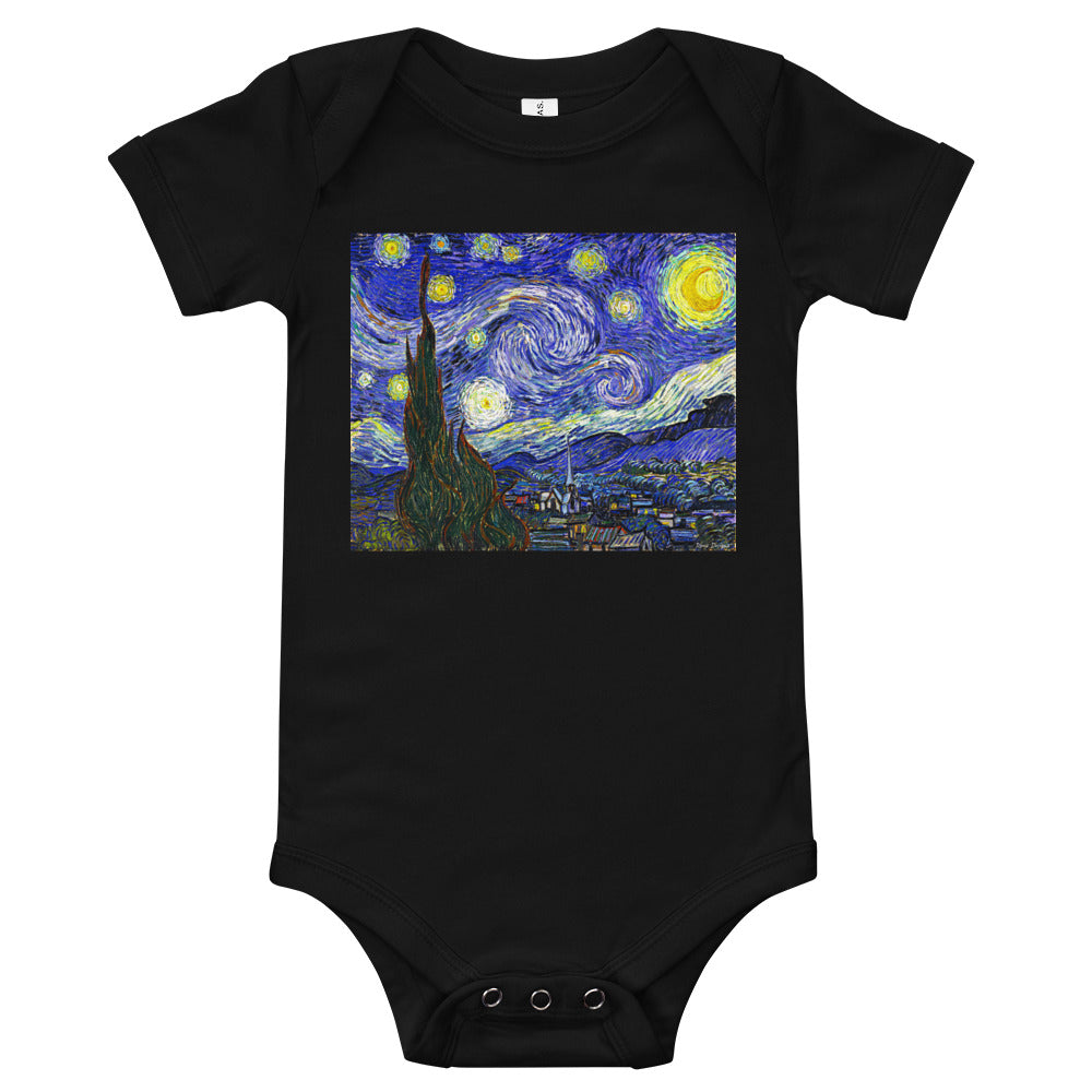 Light Soft Baby Bodysuit - van Gogh: Starry Night