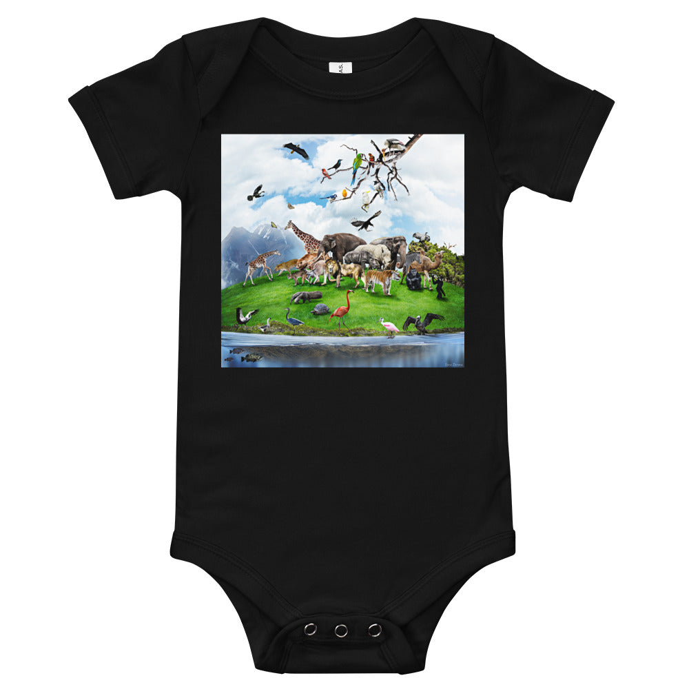 Light Soft Baby Bodysuit - Animal Friends!