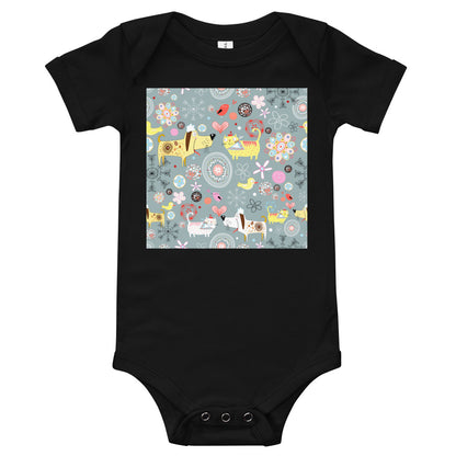 Light Soft Baby Bodysuit - Cats & Dogs
