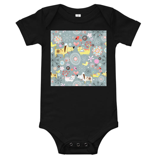 Light Soft Baby Bodysuit - Cats & Dogs