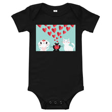 Load image into Gallery viewer, Light Soft Baby Bodysuit - Love Cats
