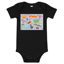 Load image into Gallery viewer, Light Soft Baby Bodysuit - Very Very Funny Monsters
