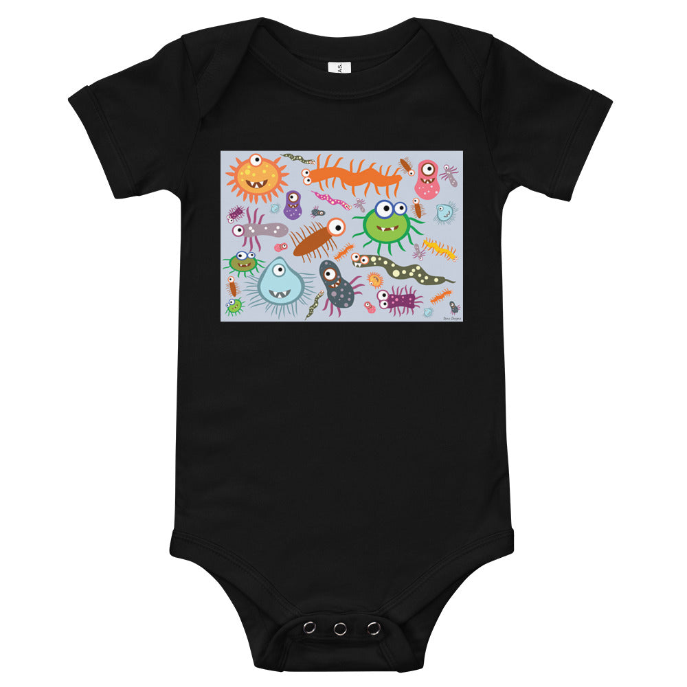 Light Soft Baby Bodysuit - Very Very Funny Monsters