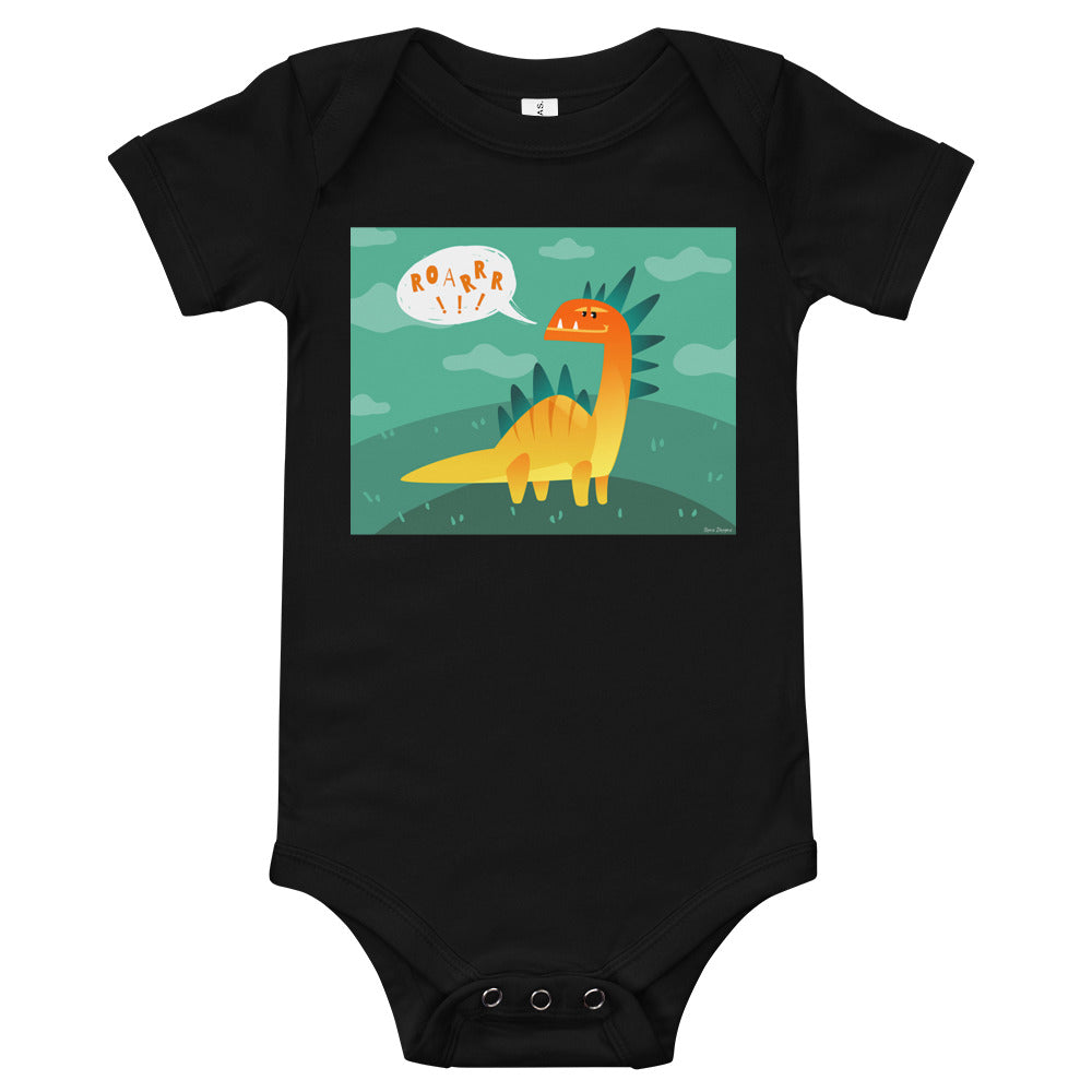 Light Soft Baby Bodysuit - Dino Roar!