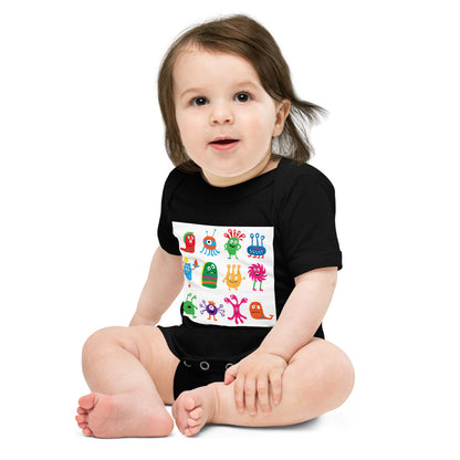 Light Soft Baby Bodysuit - Very Funny Monsters