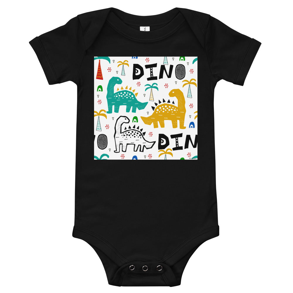 Light Soft Baby Bodysuit - Dinosaur Party