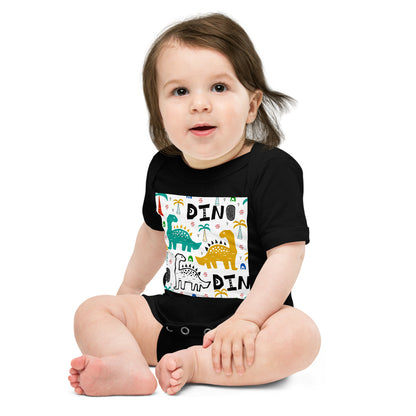 Light Soft Baby Bodysuit - Dinosaur Party