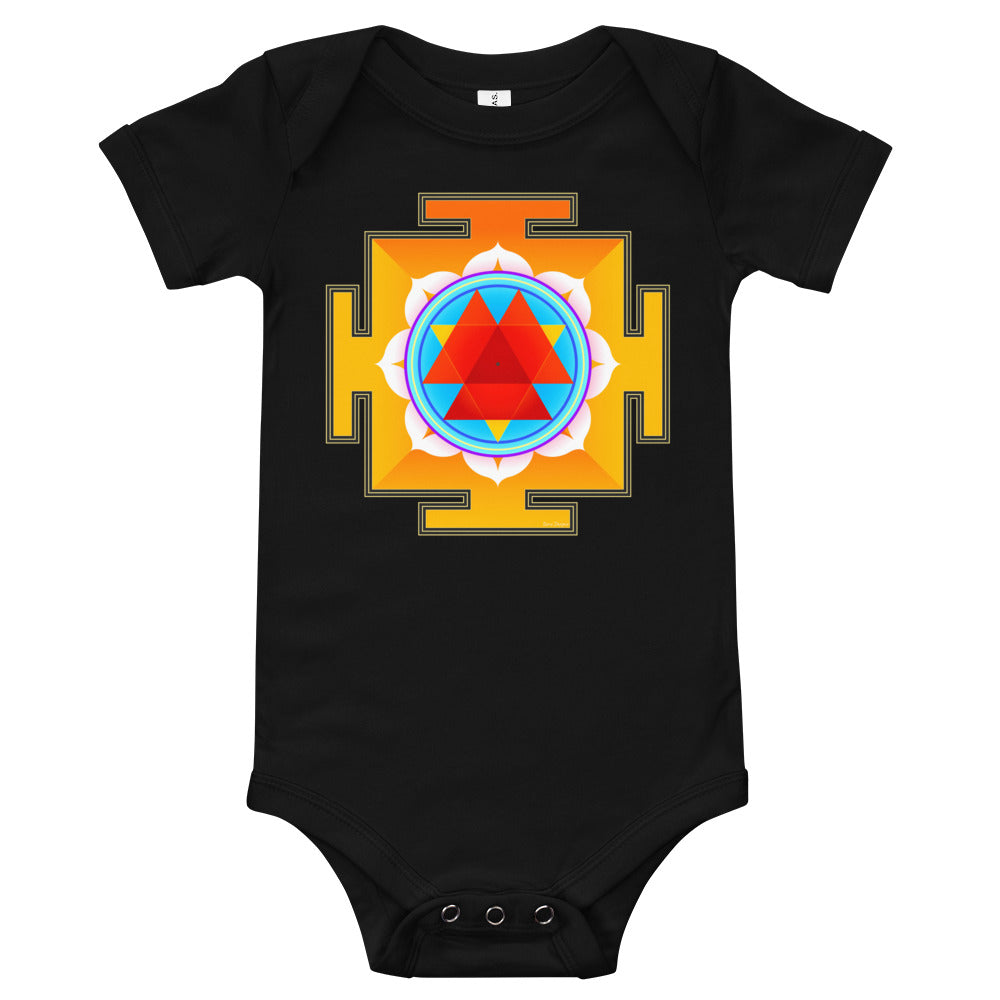 Light Soft Baby Bodysuit - Red & Yellow Yantra