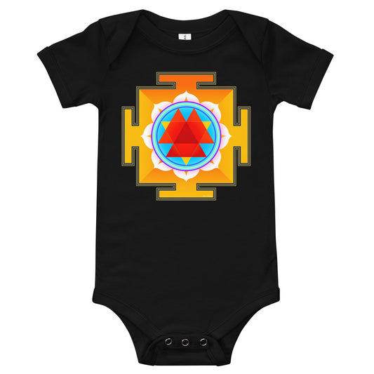 Light Soft Baby Bodysuit - Red & Yellow Yantra