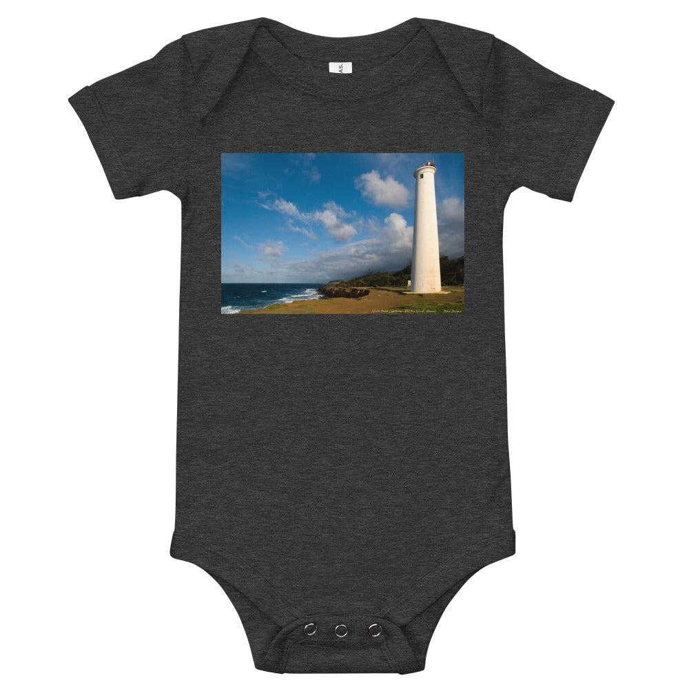 Light Soft Baby Bodysuit - North Point Lighthouse, The Big Island, Hawaii