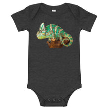 Load image into Gallery viewer, Light Soft Baby Bodysuit - Green Vailed Chameleon
