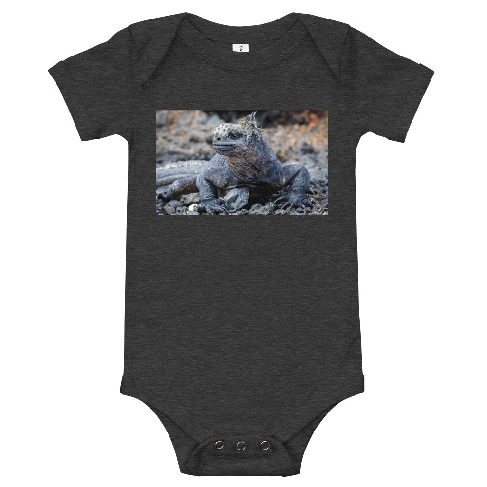 Light Soft Baby Bodysuit - Galapagos Blue Marine Iguana