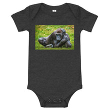 Load image into Gallery viewer, Light Soft Baby Bodysuit - Gorilla in the Grass
