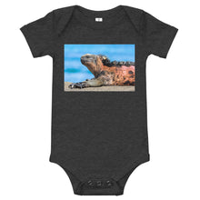 Load image into Gallery viewer, Light Soft Baby Bodysuit - Galapagos Marine Iguana Basking
