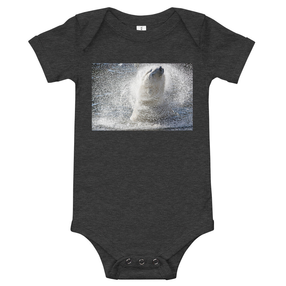 Light Soft Baby Bodysuit - Polar Bear Shedding Water