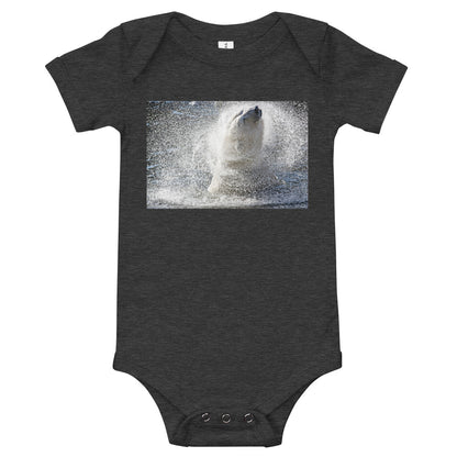 Light Soft Baby Bodysuit - Polar Bear Shedding Water