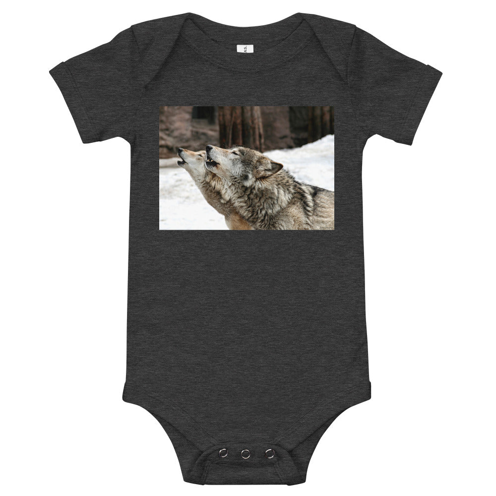 Light Soft Baby Bodysuit - Wolf Harmony