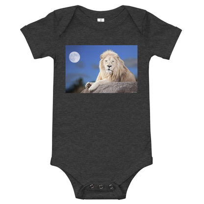 Light Soft Baby Bodysuit - Lion in Moonlight