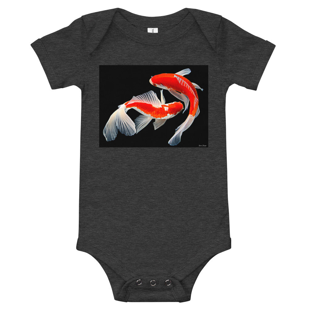 Light Soft Baby Bodysuit - Two koi