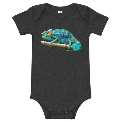 Light Soft Baby Bodysuit - Turquoise Chameleon