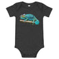 Light Soft Baby Bodysuit - Turquoise Chameleon
