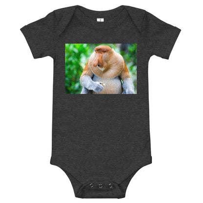 Light Soft Baby Bodysuit - Nosey Monkey