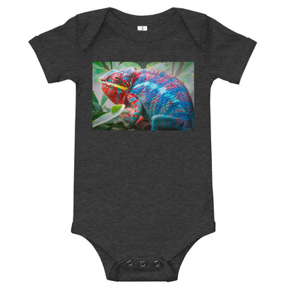 Light Soft Baby Bodysuit - Red & Blue Chameleon