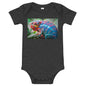 Light Soft Baby Bodysuit - Red & Blue Chameleon