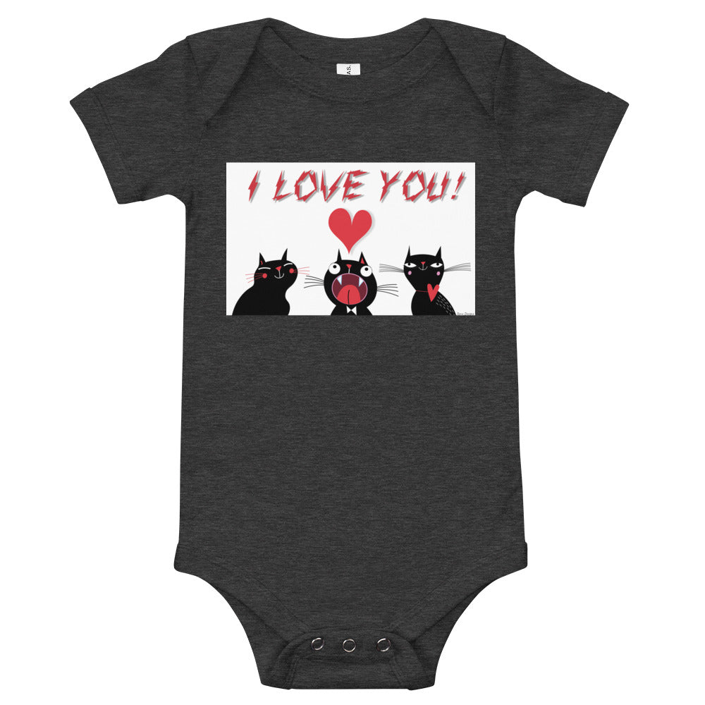 Light Soft Baby Bodysuit - I Love You! I Love you! I Love You!