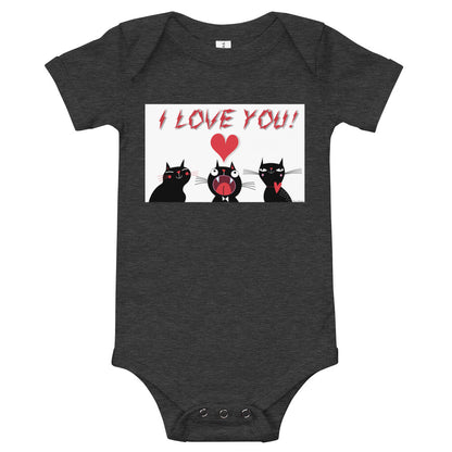 Light Soft Baby Bodysuit - I Love You! I Love you! I Love You!