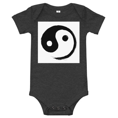 Light Soft Baby Bodysuit - Ink Brush Yin Yang