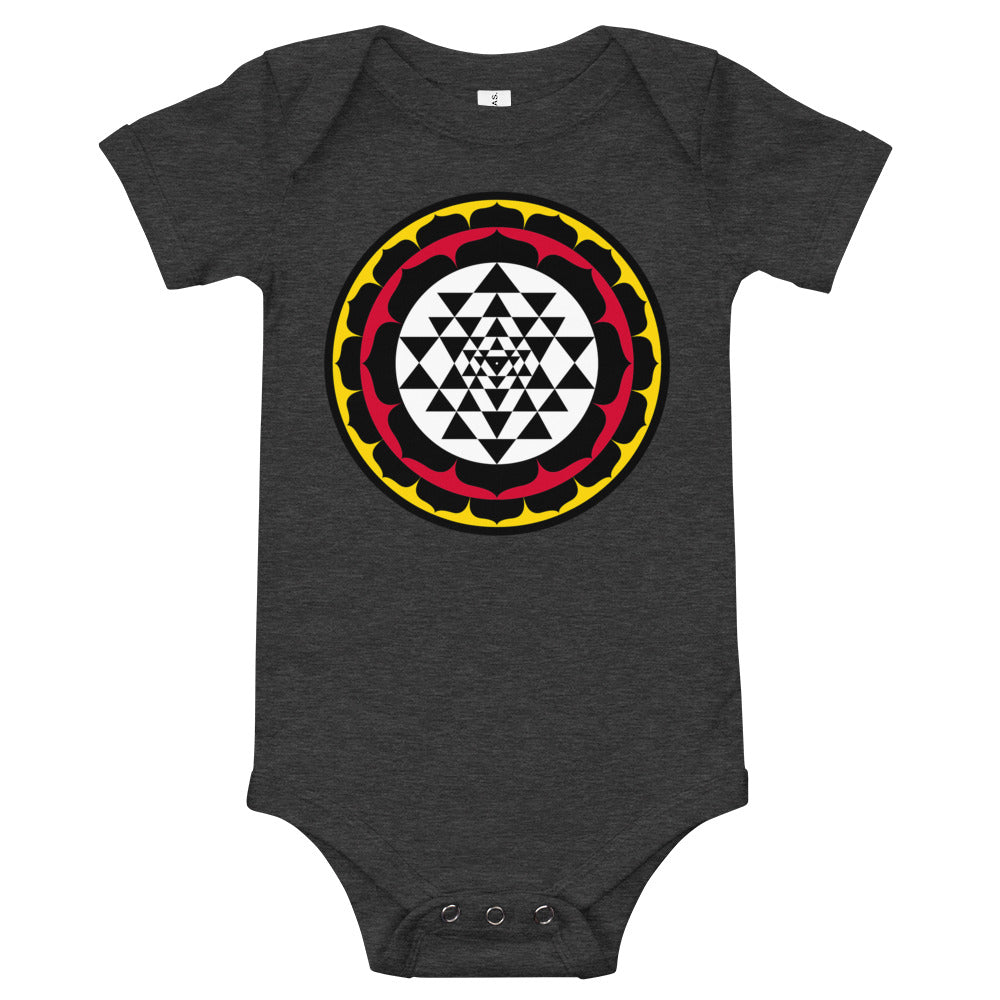 Light Soft Baby Bodysuit - Yantra Circles