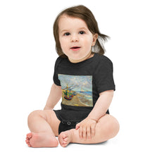 Load image into Gallery viewer, Light Soft Baby Bodysuit - van Gogh: Fishing Boats on the Beach
