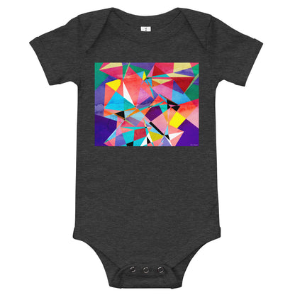 Light Soft Baby Bodysuit - Abstract Triangles