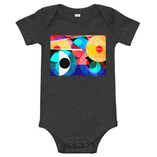 Load image into Gallery viewer, Light Soft Baby Bodysuit - Abstract Red Eye
