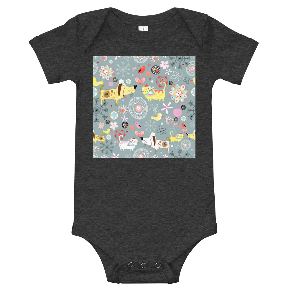 Light Soft Baby Bodysuit - Cats & Dogs