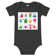 Load image into Gallery viewer, Light Soft Baby Bodysuit - Very Funny Monsters
