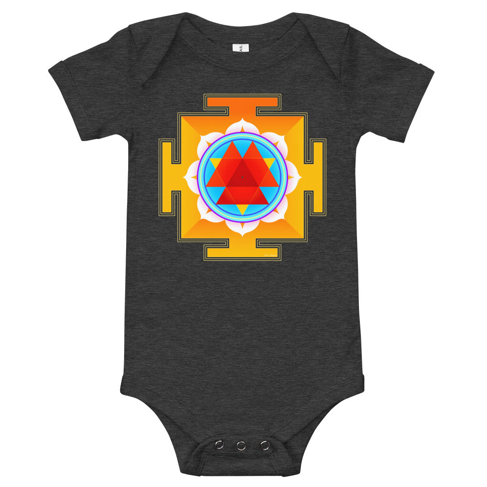 Light Soft Baby Bodysuit - Red & Yellow Yantra