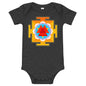 Light Soft Baby Bodysuit - Red & Yellow Yantra