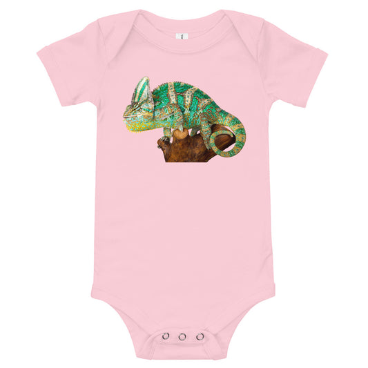 Light Soft Baby Bodysuit - Green Vailed Chameleon