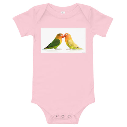 Light Soft Baby Bodysuit - Love Birds