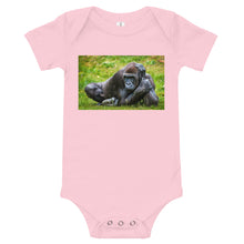 Load image into Gallery viewer, Light Soft Baby Bodysuit - Gorilla in the Grass
