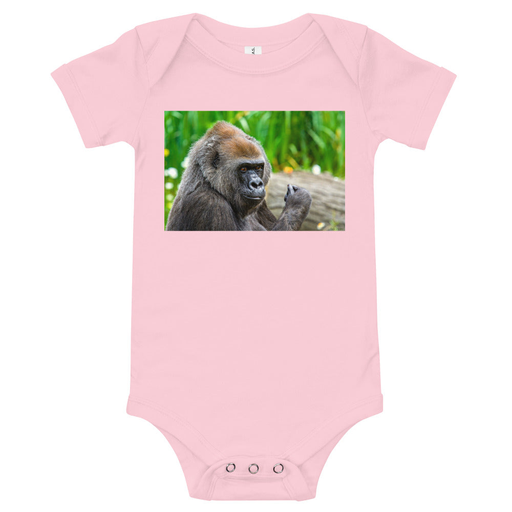 Light Soft Baby Bodysuit - Young Gorilla