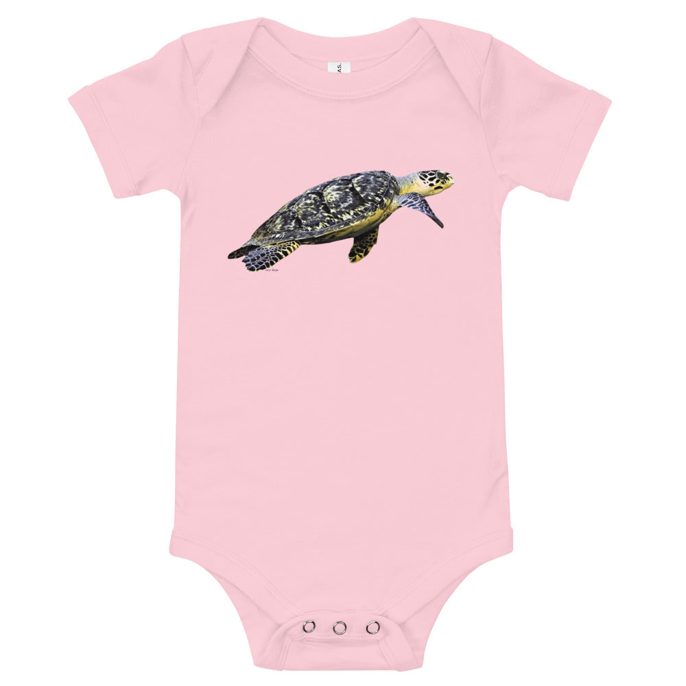 Light Soft Baby Bodysuit - Flatback Sea Turtle