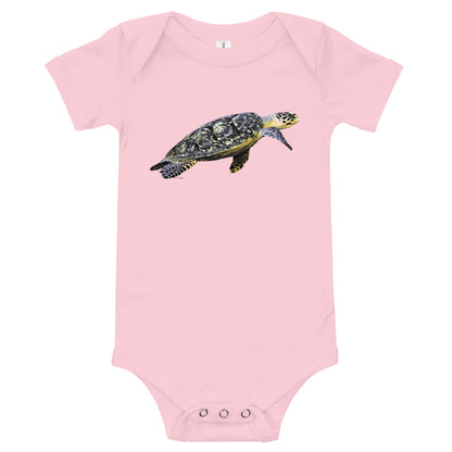 Light Soft Baby Bodysuit - Flatback Sea Turtle
