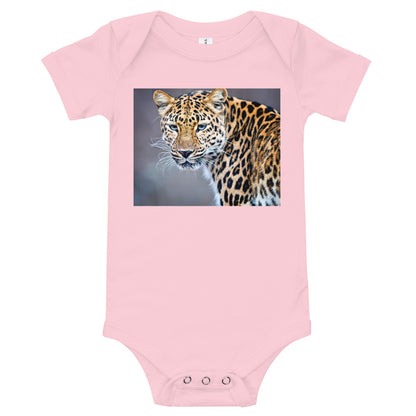 Light Soft Baby Bodysuit - Blue Eyed Leopard