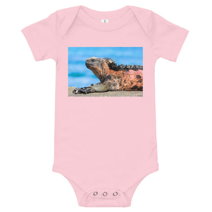 Light Soft Baby Bodysuit - Galapagos Marine Iguana Basking