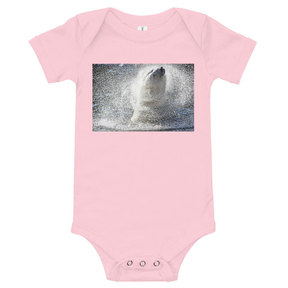 Light Soft Baby Bodysuit - Polar Bear Shedding Water